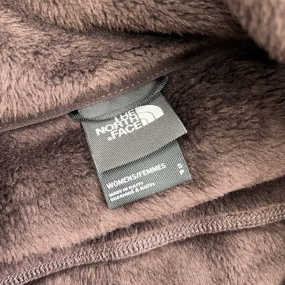 The North Face Jacket Size Small Womens Luxe Osito Full Zip Coal Brown $130 - Picture 10 of 12